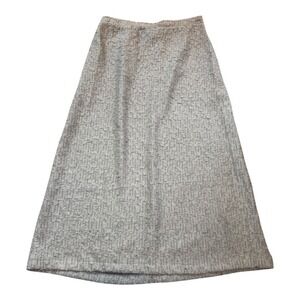 NEW Melloday Midi Skirt Textured A-Line Long Skirt Pull On Grey XS NWT‎